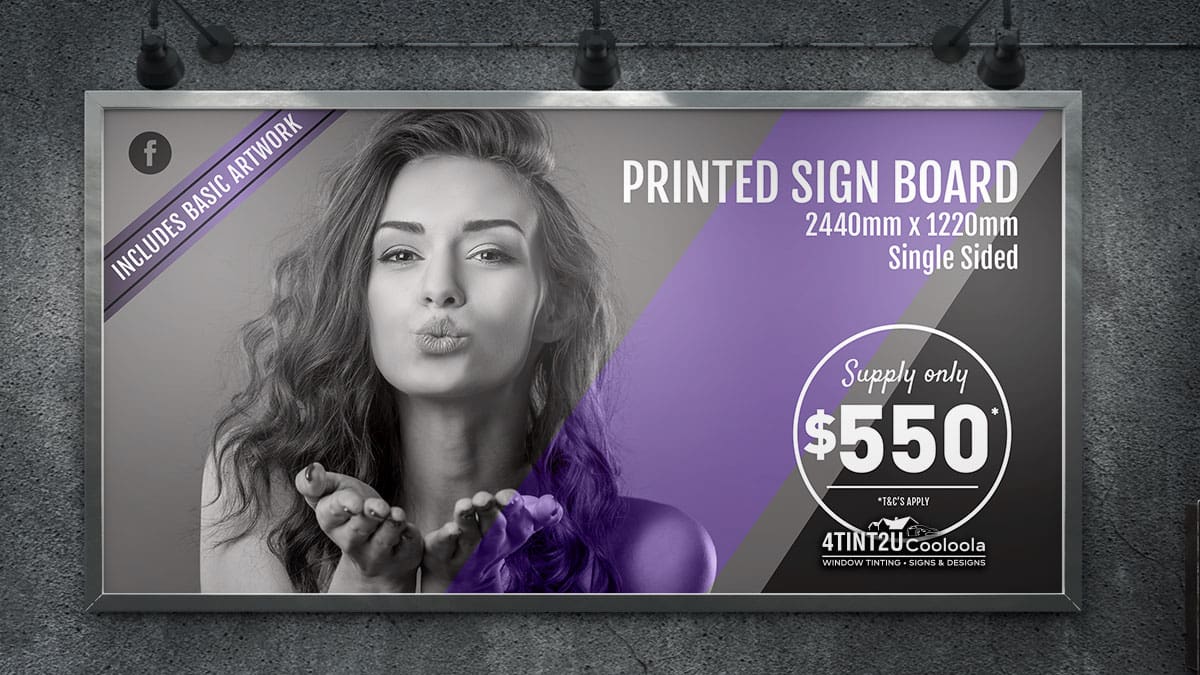 Frame Sign Window Tint 4Tint2U Window Tinting Signs & Designs Gympie