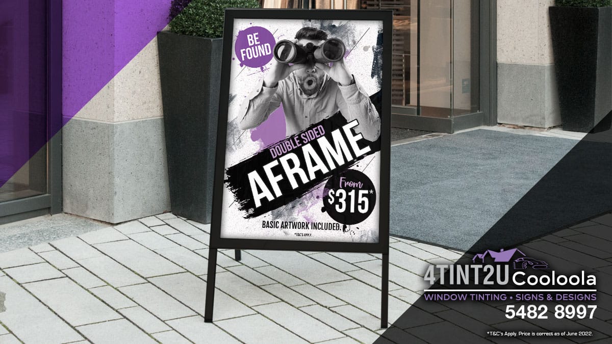 Frame Sign Window Tint Window Tinting Signs & Designs Gympie - Cooloola Window Tinting